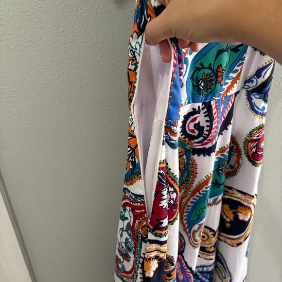 Nicole Miller paisley print long dress size 6 - Picture 4 of 8